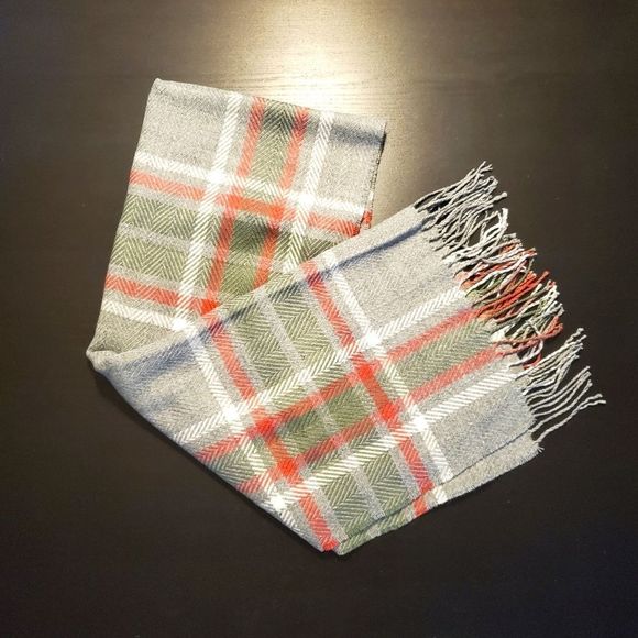 🌺 3/25 Acrylic scarf, pink and gray pattern - Picture 6 of 6